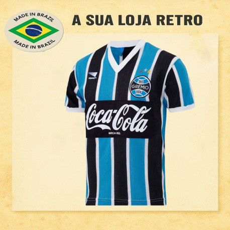 Camisa retrô Grêmio Branca Coca Cola 1988