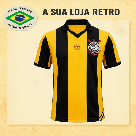 Camisa retrô Corinthians Péru 1969