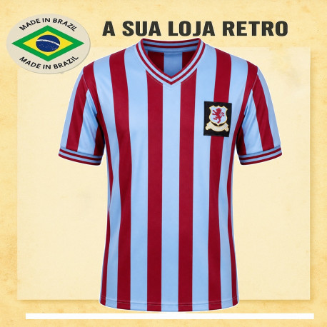 Camisa Retrô Aston villa listrada - ENG