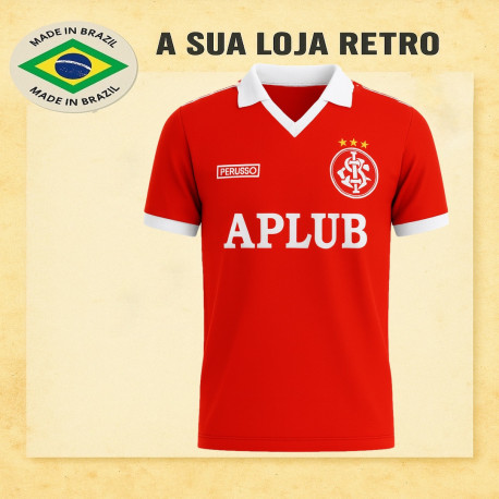 Camisa retrô Aplub Internacional Vermelha - 1986