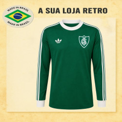 Camisa retrô América branca gola redonda logo