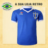 Camisa retrô Seleção brasileira Azul Pronta entrega - 1986