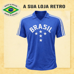 Camisa Retrô Seleção azul 5 estrelas