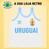 Regata retro Seleção Branca Uruguai