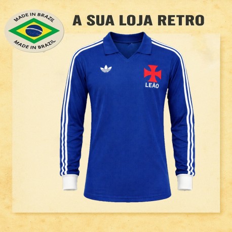 Camisa retrô Vasco Goleiro Leao azazul ML