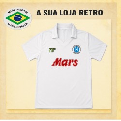 Camisa Retrô Napoli Mars vermelha ML - ITA