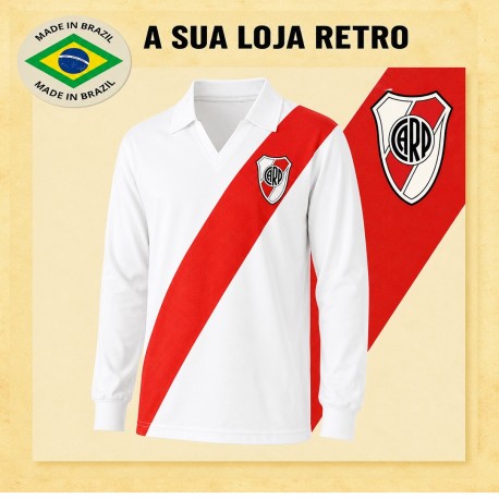 Camisa retrô River Plate manga longa - ARG