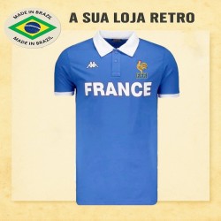 Camisa retrô França kappa azul
