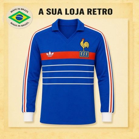 Camisa retrô França azul ML - 1984