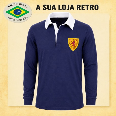Camisa retrô Escocia tradicional ML gola polo