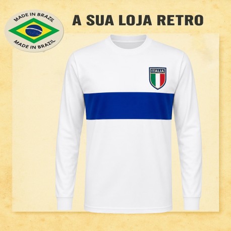 Camisa retrô Itália branca ML -1970