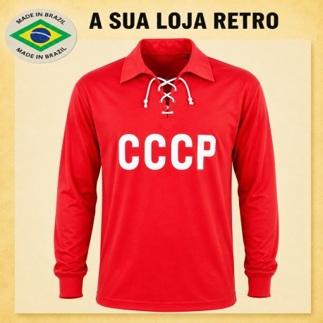 Camisa retrô CCCP vermelha cordinha ML