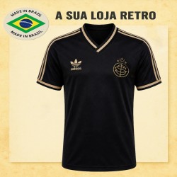 Camisa retrô inter preta dourada comemorativa 80/90