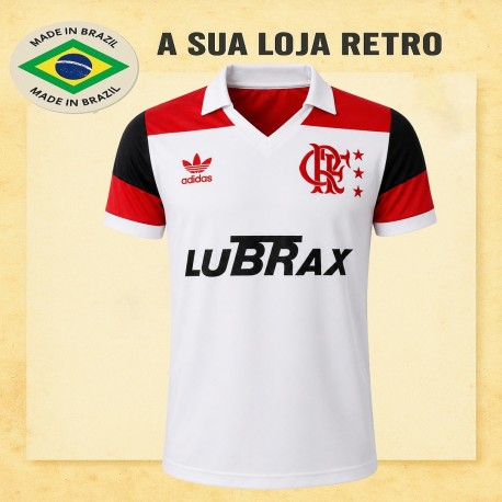 Camisa retrô Flamengo branca - 1980