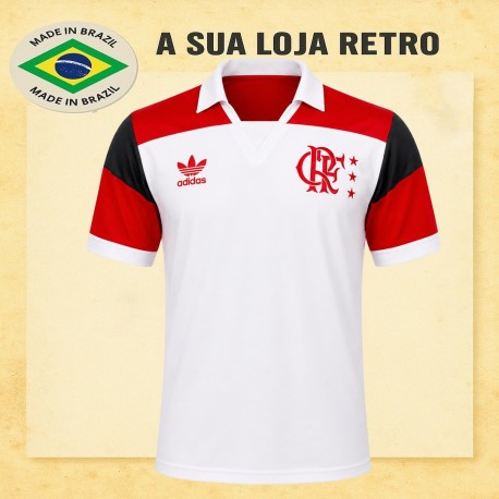 Camisa retrô Flamengo branca - 1984