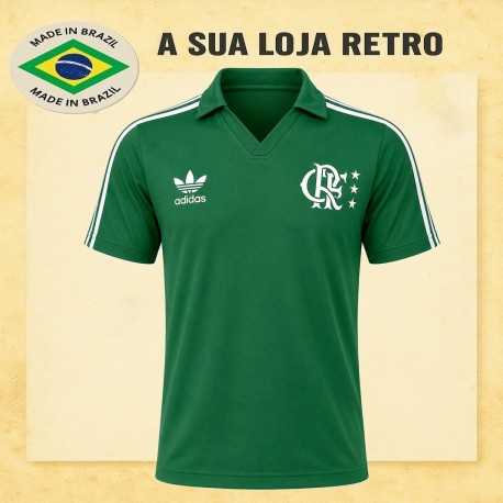 Camisa retrô Goleiro Flamengo Verde Lubrax 