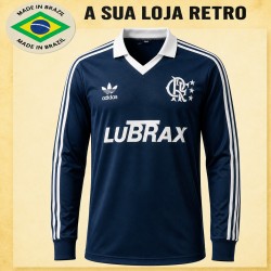 Camisa retrô Goleiro Raul Flamengo Azul ML.
