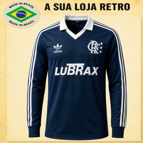 Camisa retrô Goleiro Raul Flamengo Azul ML.