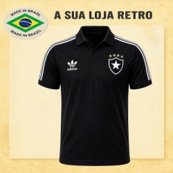 Camisa retrô Botafogo Logo Comemorativa Preta