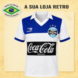 - Camisa retrô Grêmio branca coca cola 1988