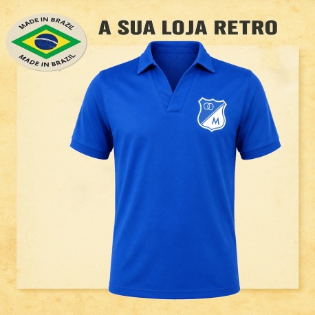 Camisa retrô do Milionarios Bogota 1974.COL