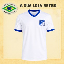 Camisa retrô branca do Milionarios Bogota 1974.COL