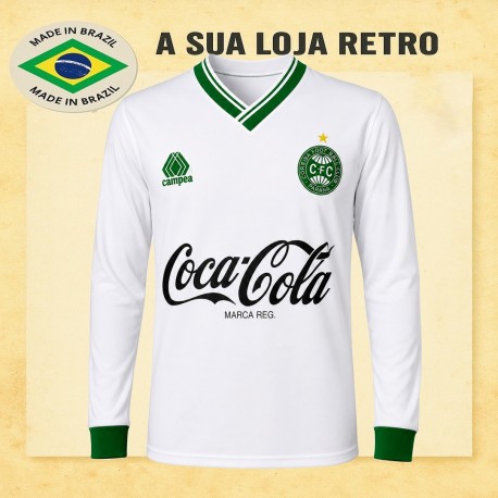 Camisa retrô Coritiba 1989 branca campeâo 