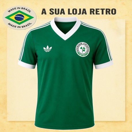 Camisa retrô Matsubara logo SE verde . 1980