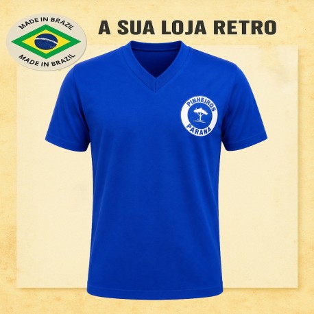 Camisa retrô azul Pinheiros 1970