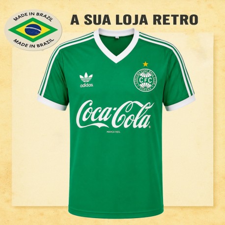 Camisa retrô Coritiba comemorativa verde coca cola