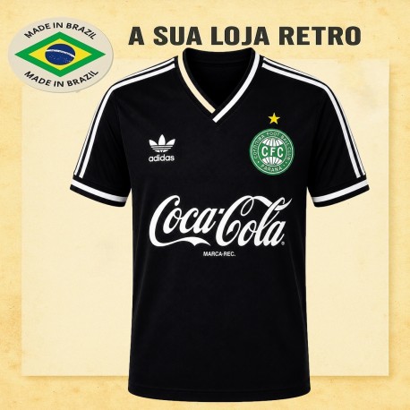 Camisa retrô Coritiba comemorativa preta coca cola
