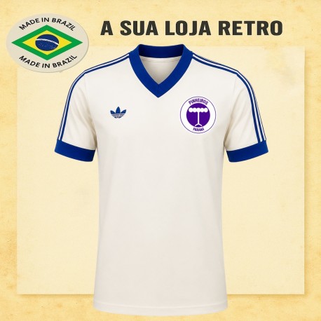 Camisa retrô Pinheiros logo branca