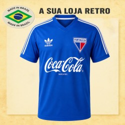 Camisa Retrô Fortaleza azul coca cola comemorativa