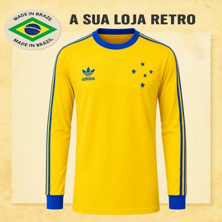 Camisa retrô Cruzeiro Goleiro Amarela 1984