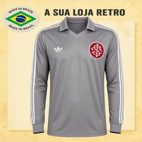 Camisa retrô Internacional goleiro cinza manga 1974