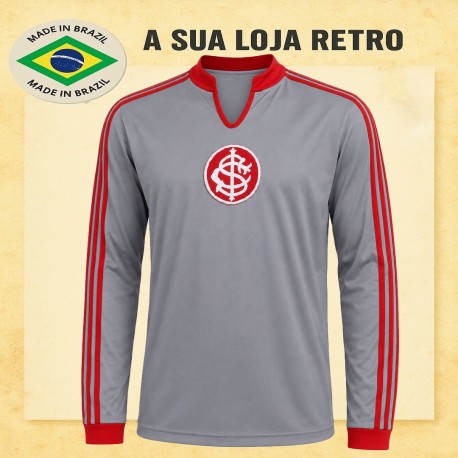 Camisa retrô Internacional goleiro cinza manga 1974