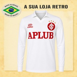 Camisa retrô Internacional Olimpikus ML - Aplub branca