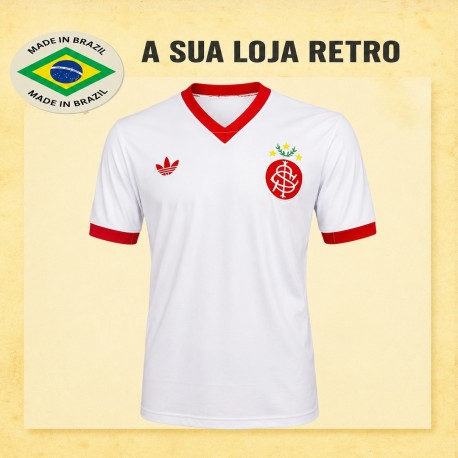 Camisa retrô Internacional branca lauro verde