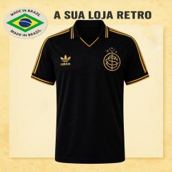 Camisa retrô Inter Preta Dourada Gola Polo