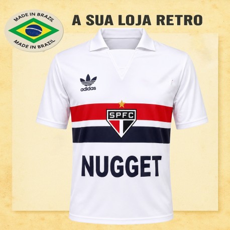 Camisa retro São Paulo FC - branca Nugget