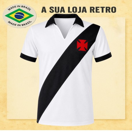Camisa retrô Vasco branca- 1972