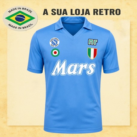 Camisa Retrô Napoli Mars azul 1988 - ITA
