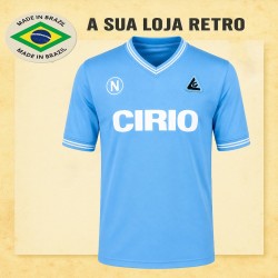 Camisa Retrô Napoli Azul Cirio 1984- 85 - ITA