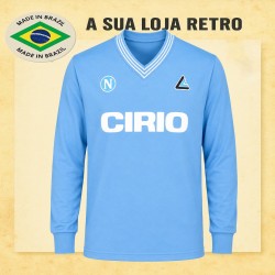 Camisa Retrô Napoli Azul Cirio ML 1984- 85 - ITA