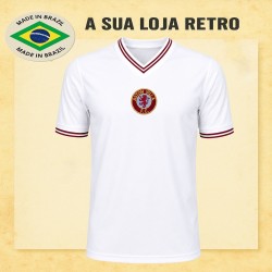 Camisa Retrô Aston villa branca tradicional - ENG