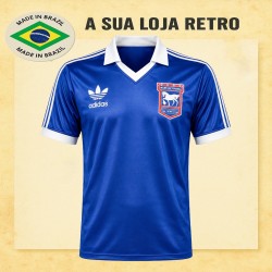 Camisa retrô Ipswish Town Logo 1984 Azul- ENG