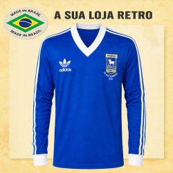 Camisa retrô Ipswish Town Logo 1984 Azul- ENG