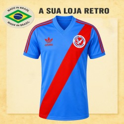 Camisa Retrô Crystal Palace Azul Faixa 1980 ENG