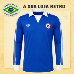 Camisa retrô Chile vermelha -1982