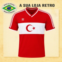Camisa retrô Turquia vermelha -1988